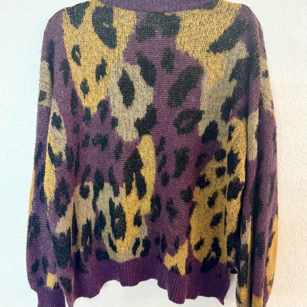 Chunky Oversized Animal Print Sweater Vila 90s Grunge